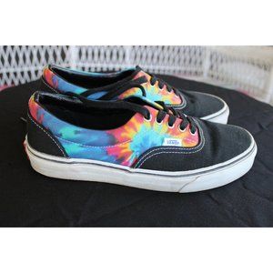 VANS Era Black TIE DYE Canvas Low Top Sneakers SKATE Shoes Mens Sz 8 Womens 9.5